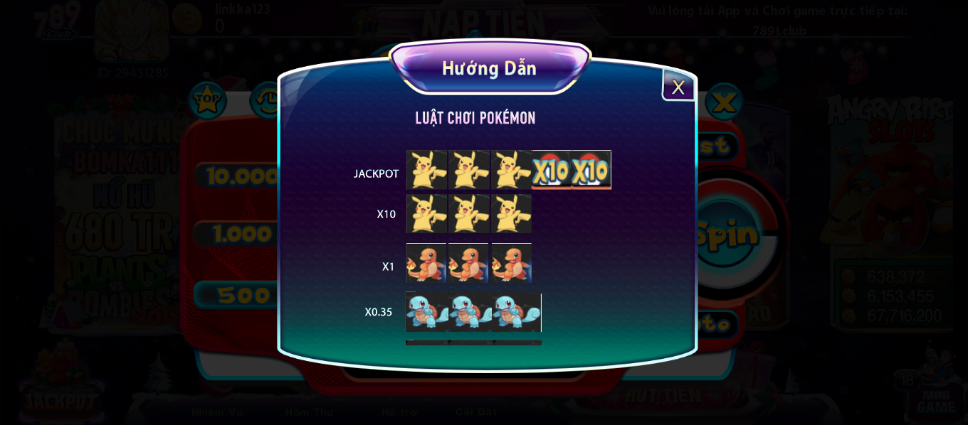 Hướng dẫn cách chơi mini game Pokemon chuẩn khi tải 789Club