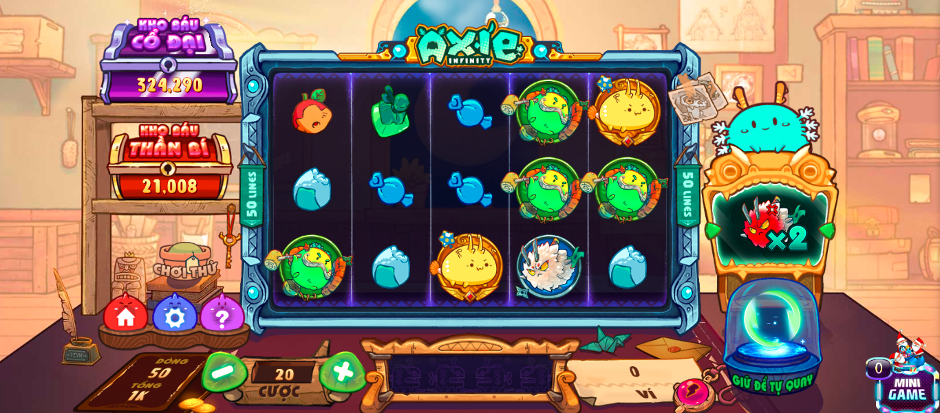 Hướng dẫn cách chơi game slots Axie infinity tại 789Club web