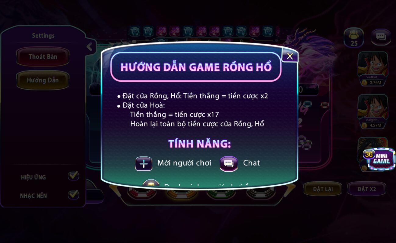 Bật mí mẹo chơi rồng hổ tất thắng cho các tân binh khi tải 789club