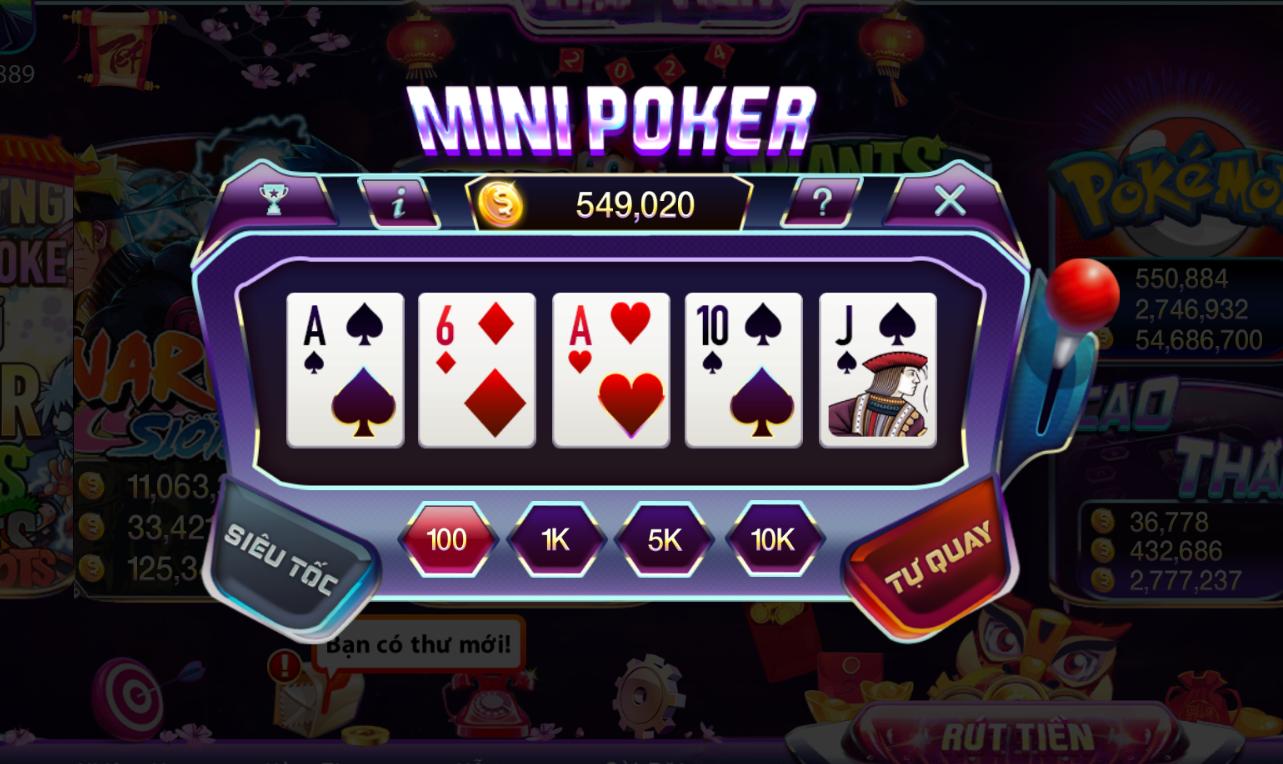 Một số lưu ý khi anh em chơi game Mini Poker tại 789club tài xỉu